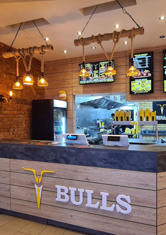 Inside the Bulls Street Burgers franchise